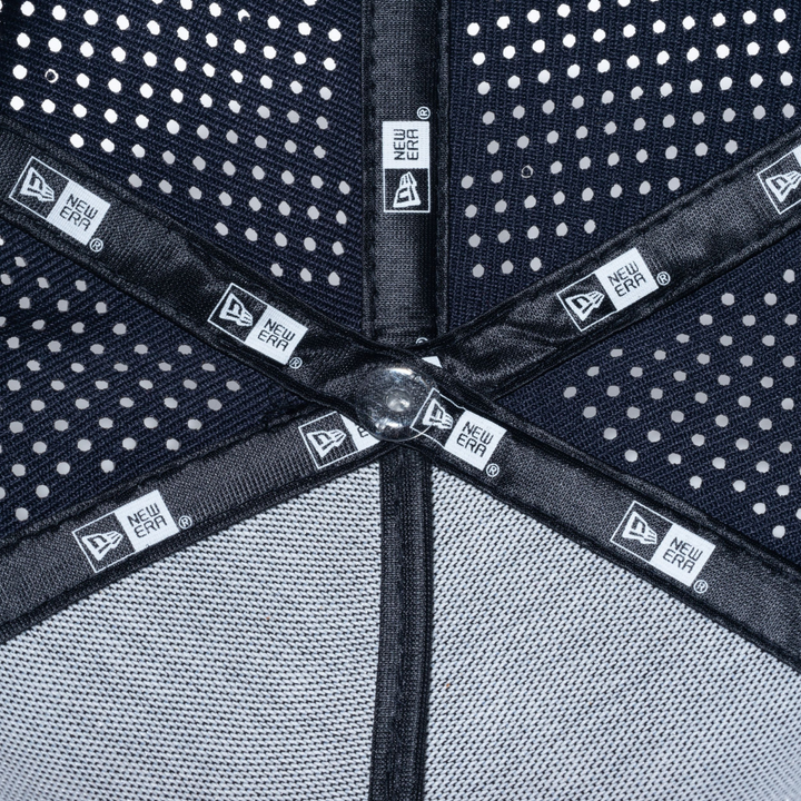 9FORTY A-Frame Laser Perforated Box Logo Navy Snapback