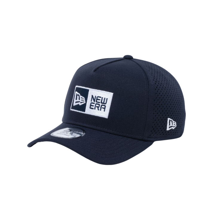 9FORTY A-Frame Laser Perforated Box Logo Navy Snapback