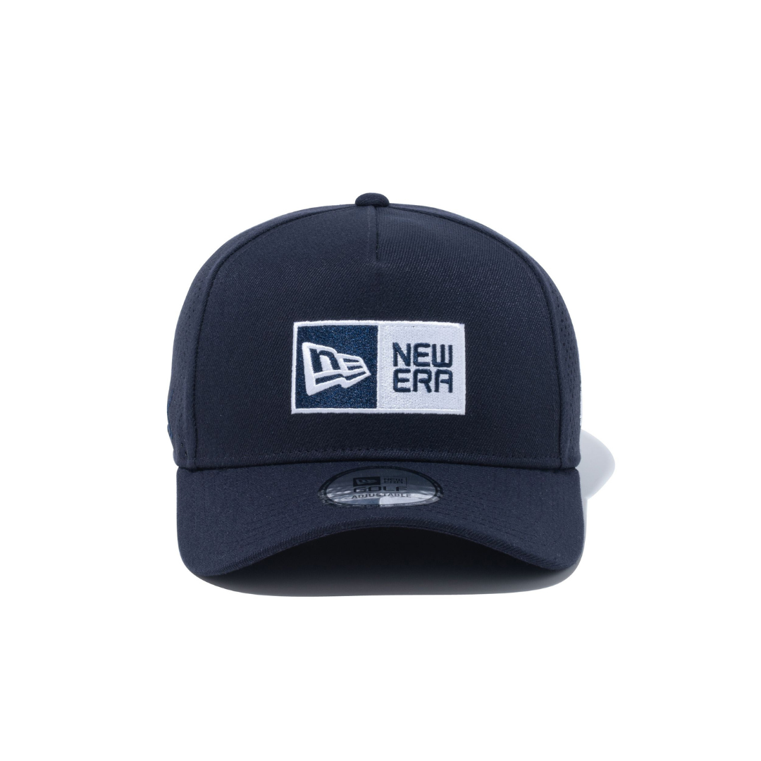 9FORTY A-Frame Laser Perforated Box Logo Navy Snapback