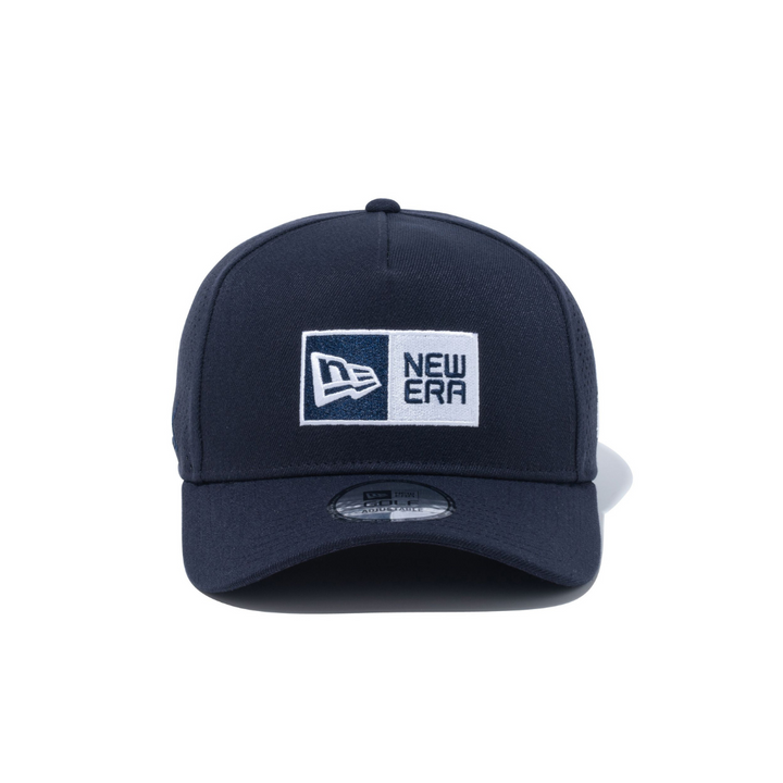 9FORTY A-Frame Laser Perforated Box Logo Navy Snapback