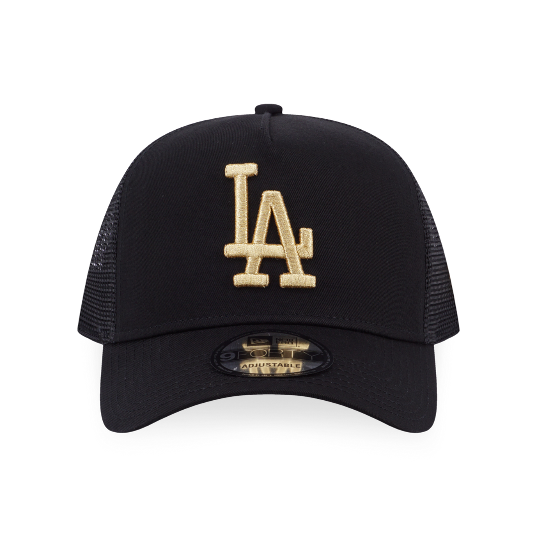 9FORTY A-Frame Trucker Los Angeles Dodgers Black Snapback