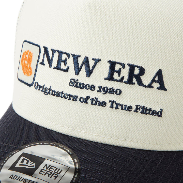 9FORTY A-Frame Trucker Cap Logo Chrome/Navy Snapback