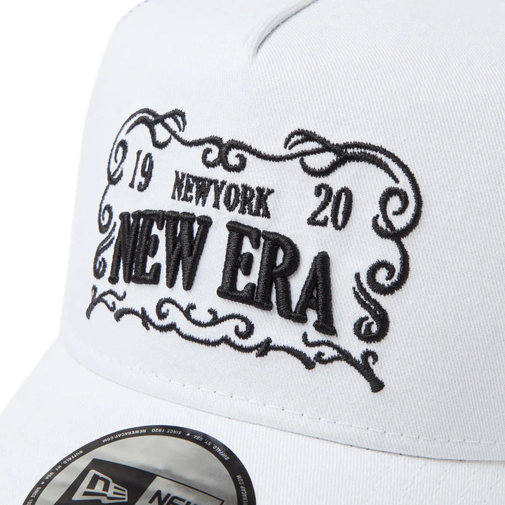 9FORTY A-Frame Trucker Frame Logo White Snapback