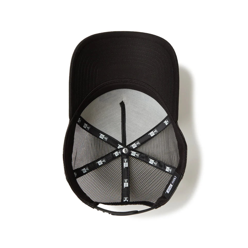 9FORTY A-Frame Trucker Frame Logo Stone Black Snapback