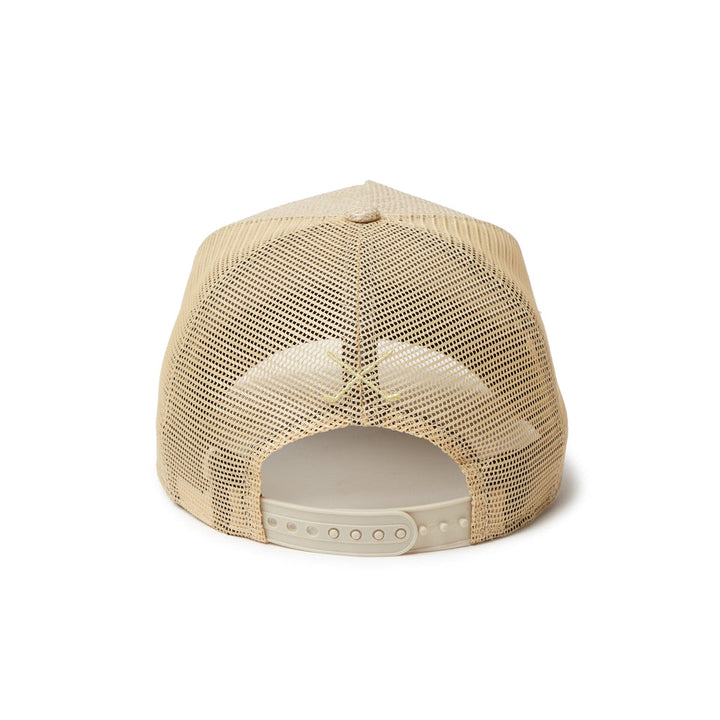 9FORTY Golf A-Frame Trucker Paper Box Logo Beige Snapback