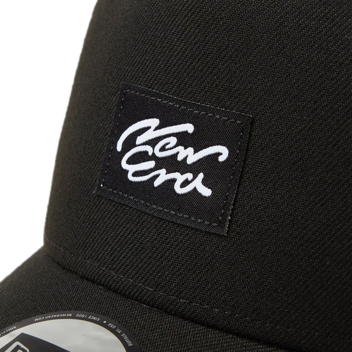 9FORTY A-Frame Trucker Woven Patch Black Snapback