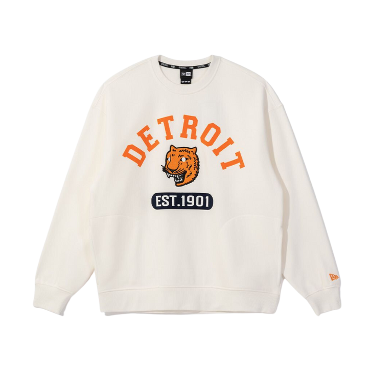 Detroit Tigers MLB Cooperstown League Arch Logo Off White Sweatshirt New Era Malaysia