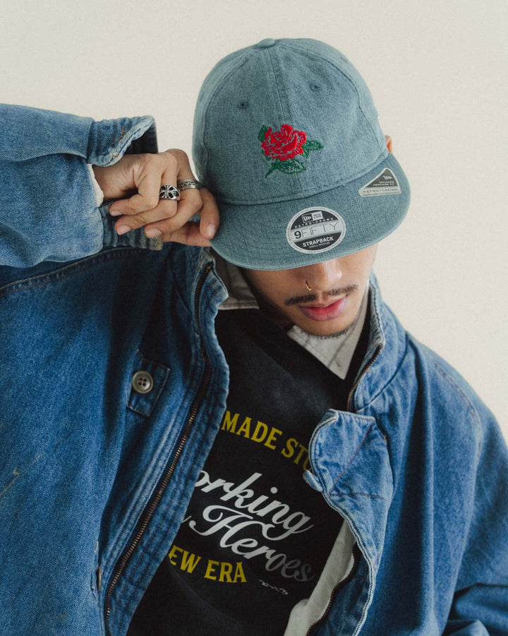 9FIFTY Retro Crown New Era x FTMD Indigo Denim Washed Adjustable
