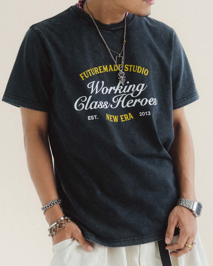New Era x FTMD Washed Black Short Sleeve T-Shirt