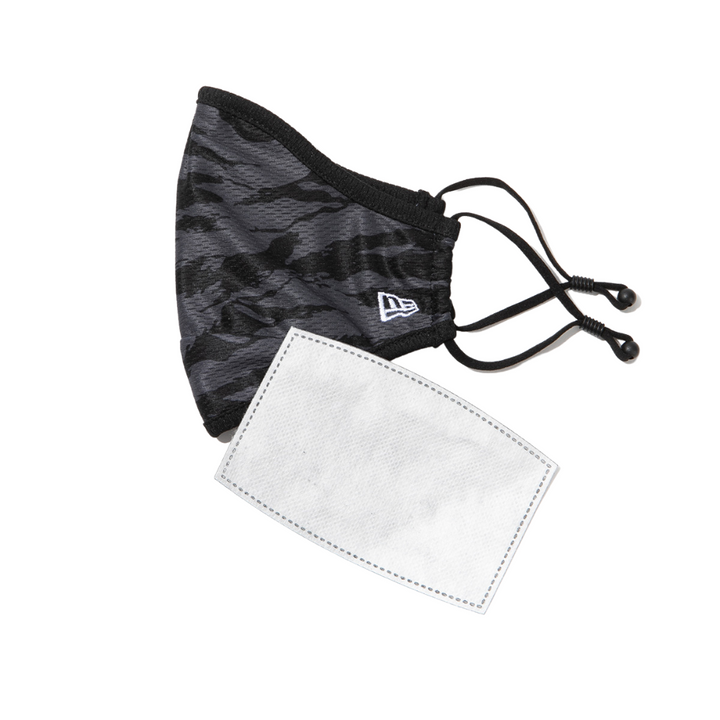 New Era Face Mask Camo Black