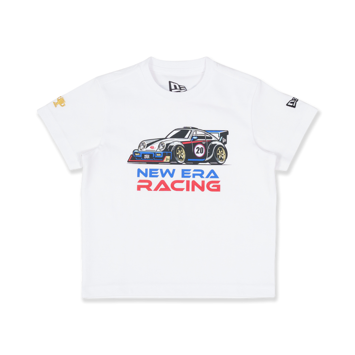 Kids New Era Racing White Short Sleeve T-Shirt