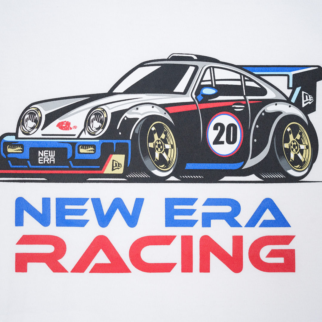 Kids New Era Racing White Short Sleeve T-Shirt