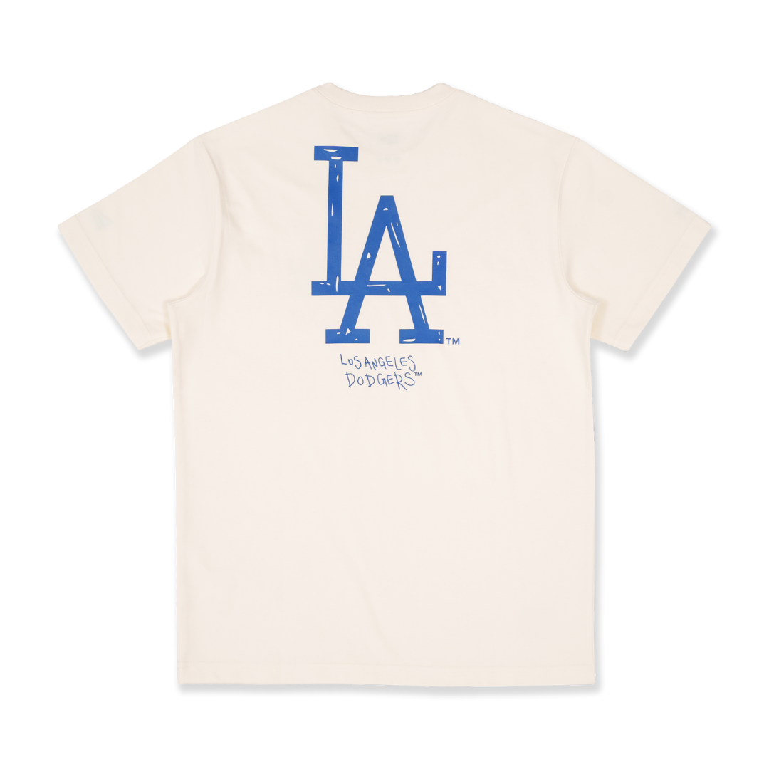 Los Angeles Dodgers MLB Cooperstown Hand Drawing Ivory Short Sleeve T- –  New Era Malaysia