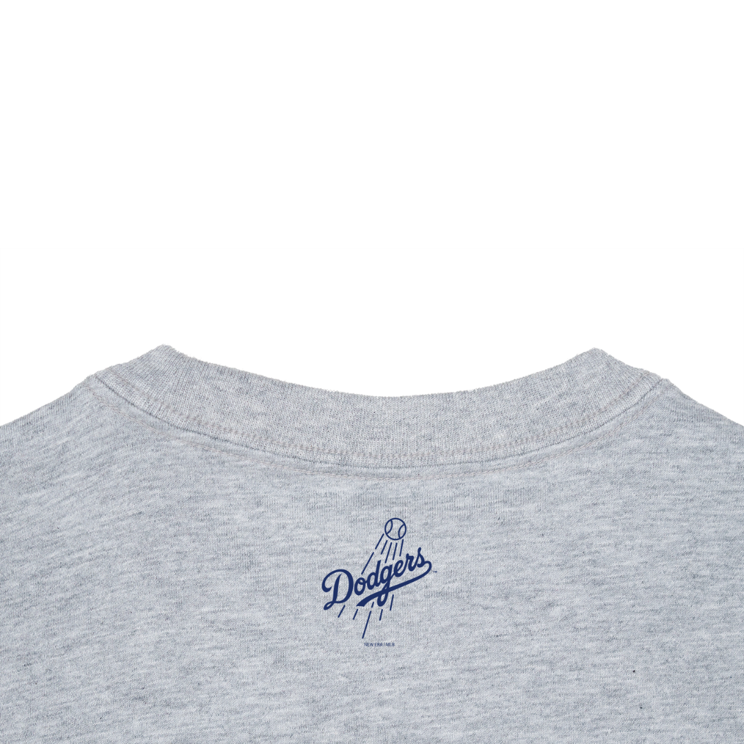 Youth Heathered Gray Los Angeles Dodgers Team Baseball Card T-Shirt