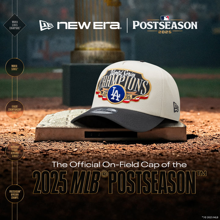 9FORTY A-Frame Los Angeles Dodgers MLB World Series Champions 2025 Stone Snapback