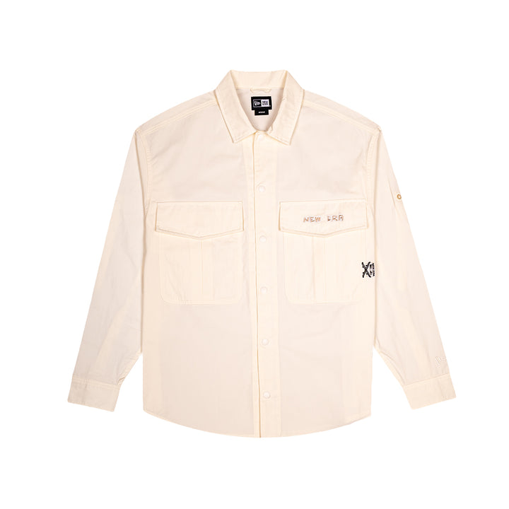 New Era Retro Ivory Long Sleeve Shirt