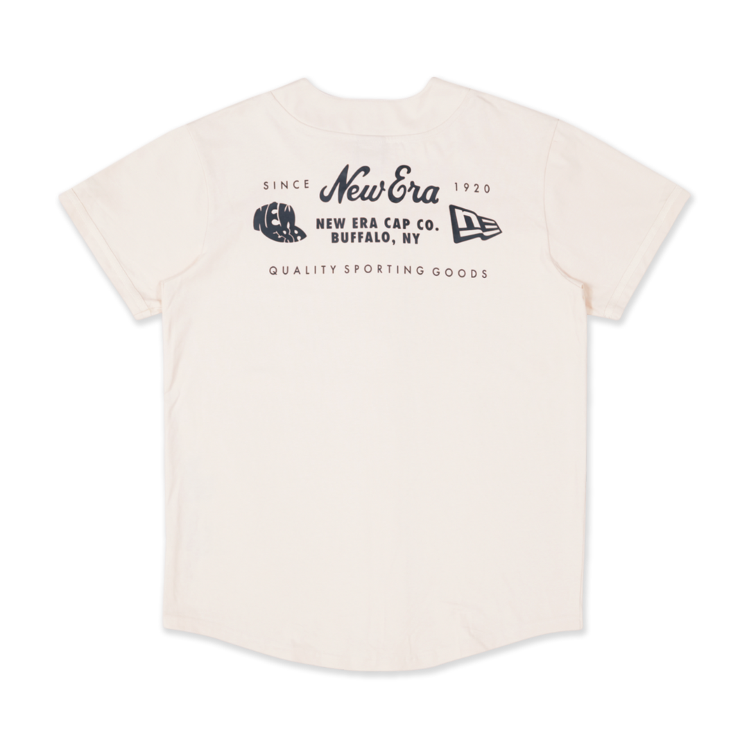 New Era Basic Light Cream Baseball Jersey