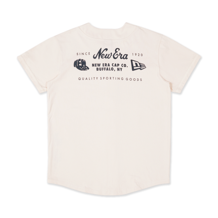 New Era Basic Light Cream Baseball Jersey