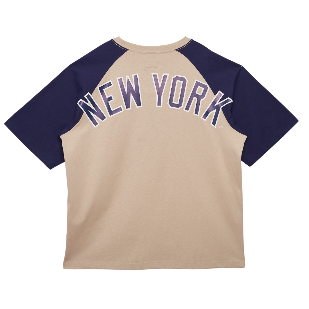 New York Yankees Retro Raglan Khaki Raglan Sleeve T-Shirt