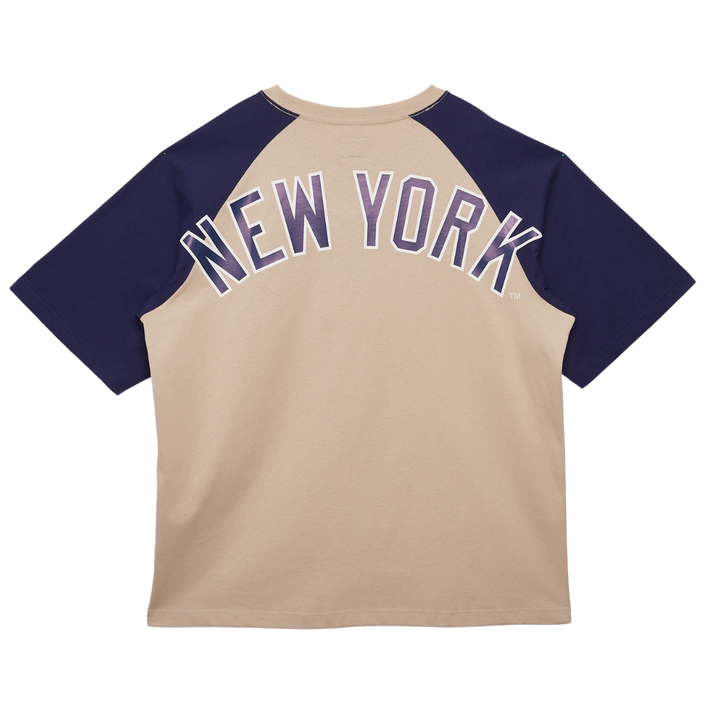 New York Yankees Retro Raglan Khaki Raglan Sleeve T-Shirt