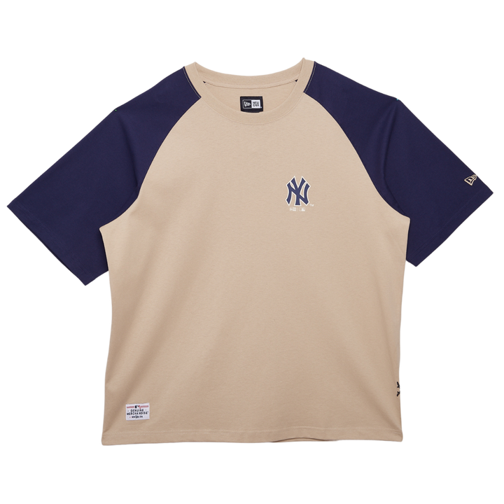 New York Yankees Retro Raglan Khaki Raglan Sleeve T-Shirt