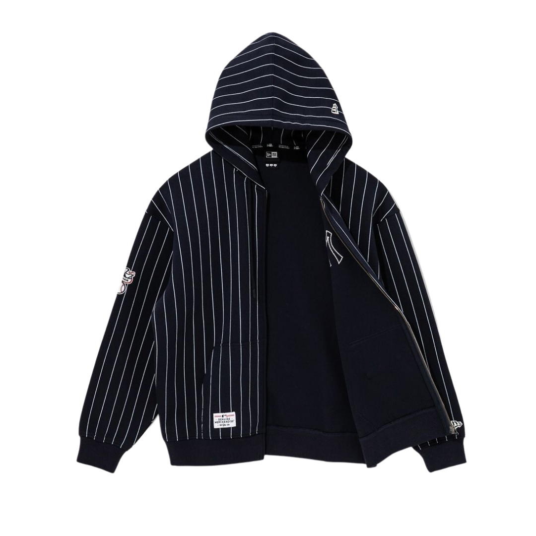 New York Yankees MLB Stripe Navy Zip Up Hoodie New Era Malaysia new-york-yankees-mlb-stripe-navy-zip-up-hoodie-new-era-malaysia