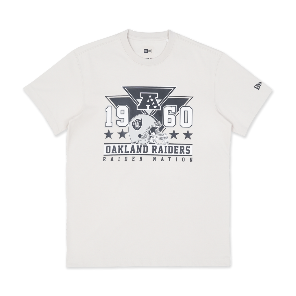 Oakland Raiders NFL Vintage Stone Short Sleeve T Shirt New Era