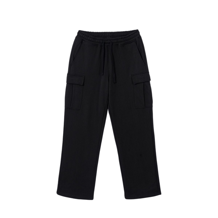Outdoor Cargo Black Knit Pants