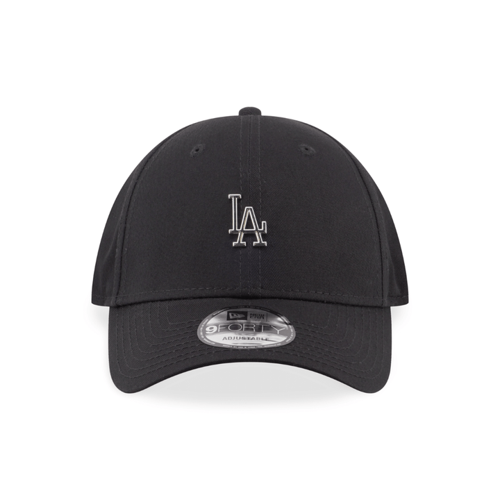 9FORTY Los Angeles Dodgers Metal Badge Silver Black Adjustable