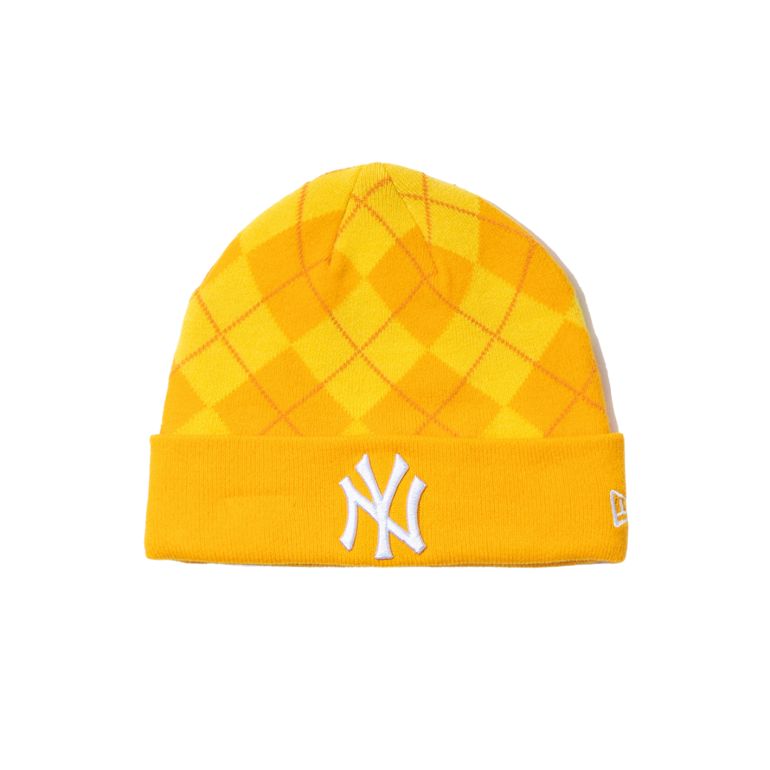 New York Yankees Knit Argyle Yellow Beanie New Era Malaysia